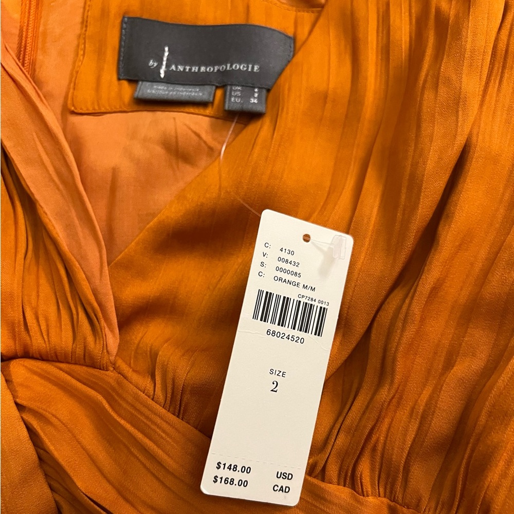 Anthropologie Deep V-Neck Vibrant Mini Dress - Picture 15 of 16